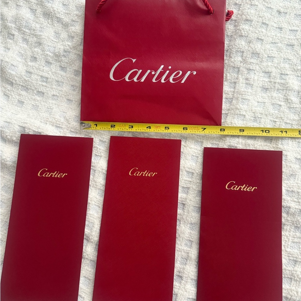 Cartier Luxurious Red Bag and Envelopes Set